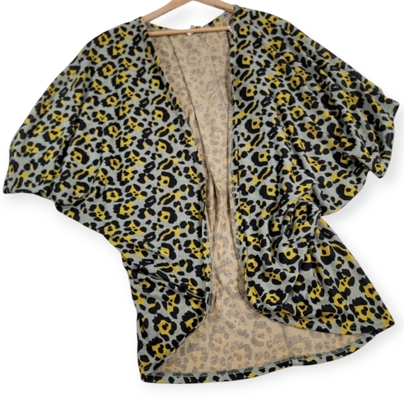 Umgee Leopard Print Kimono Cardigan Size XL - Picture 12 of 12